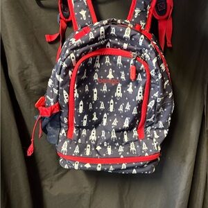 Bentgo Kids Rocket Adventure Backpack - Navy and Red
